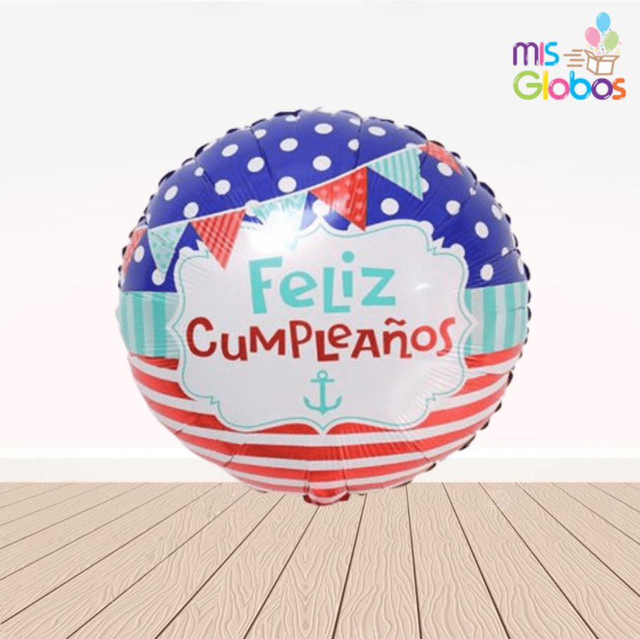Globo mylar Feliz cumpleaños Marinero