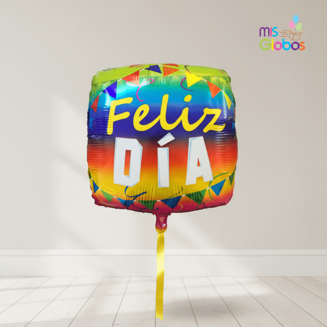 Globo mylar Feliz Día cuadrado