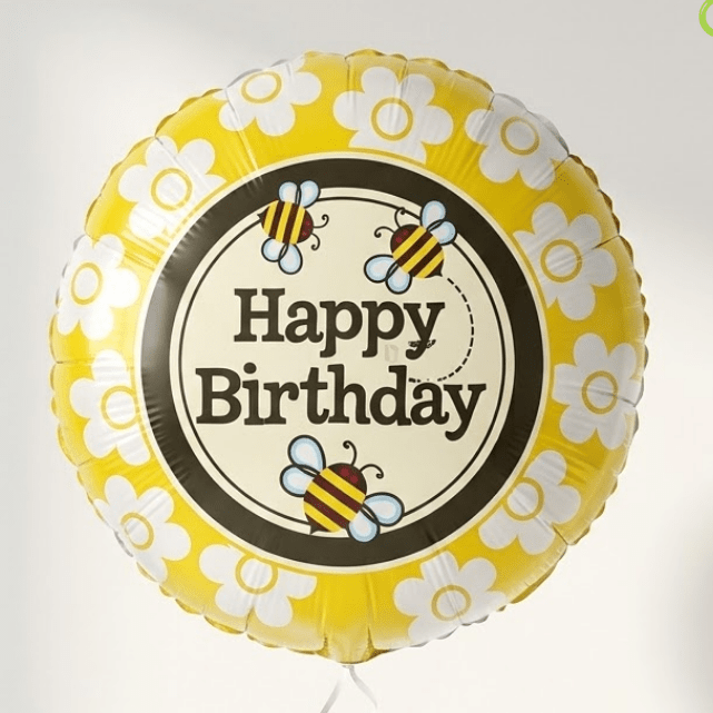 Globo mylar Happy Birthday Abejita - Mis Globos