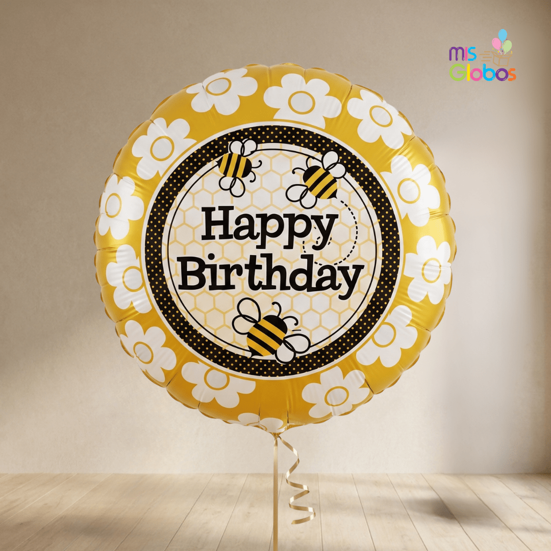 Globo mylar Happy Birthday Abejita