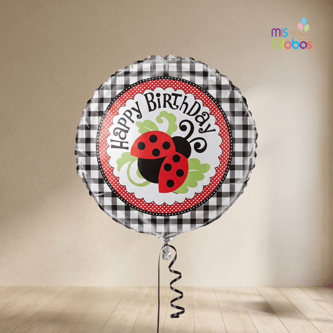 Globo mylar Happy Birthday Mariquita