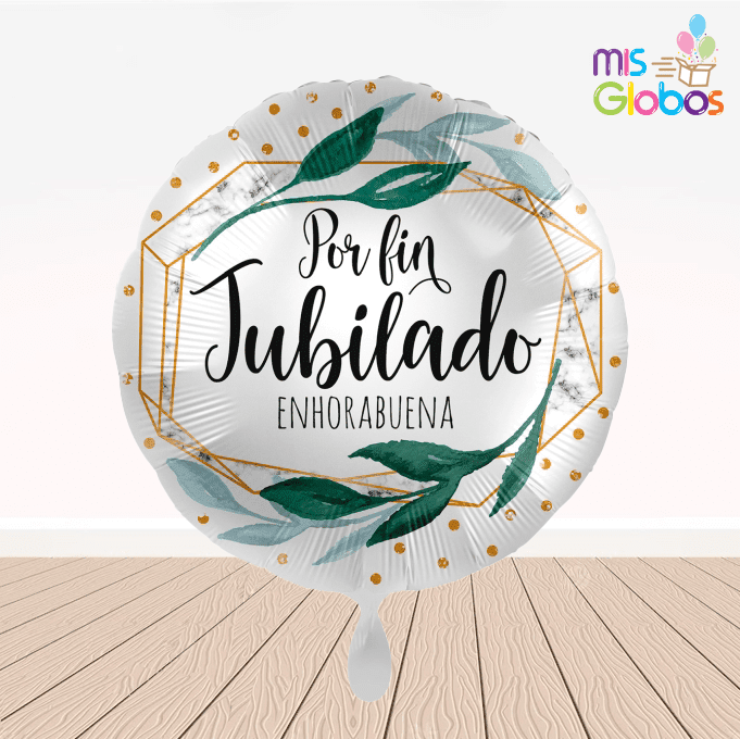 Globo mylar Por fin Jubilado