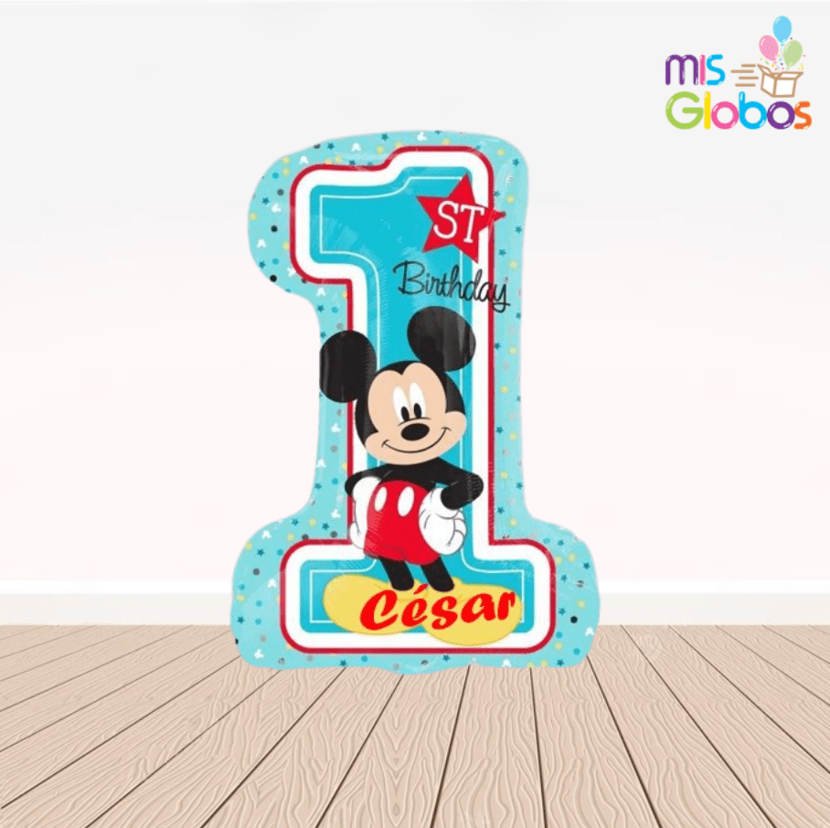 Globo Mylar superforma Mickey 1º añito.
