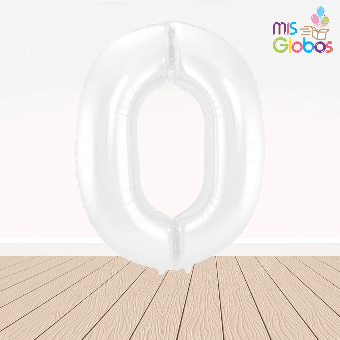 Globo Número Blanco Mate 86 Cm