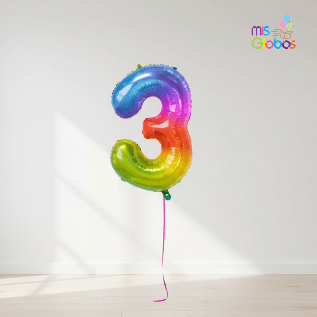 Globo Número Gumy Multicolor 86 Cm