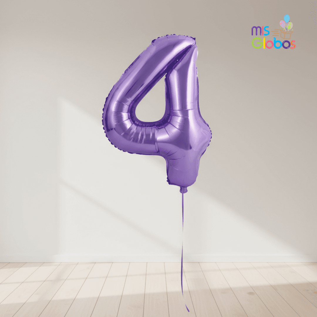 Globo Número Lila 86 Cm