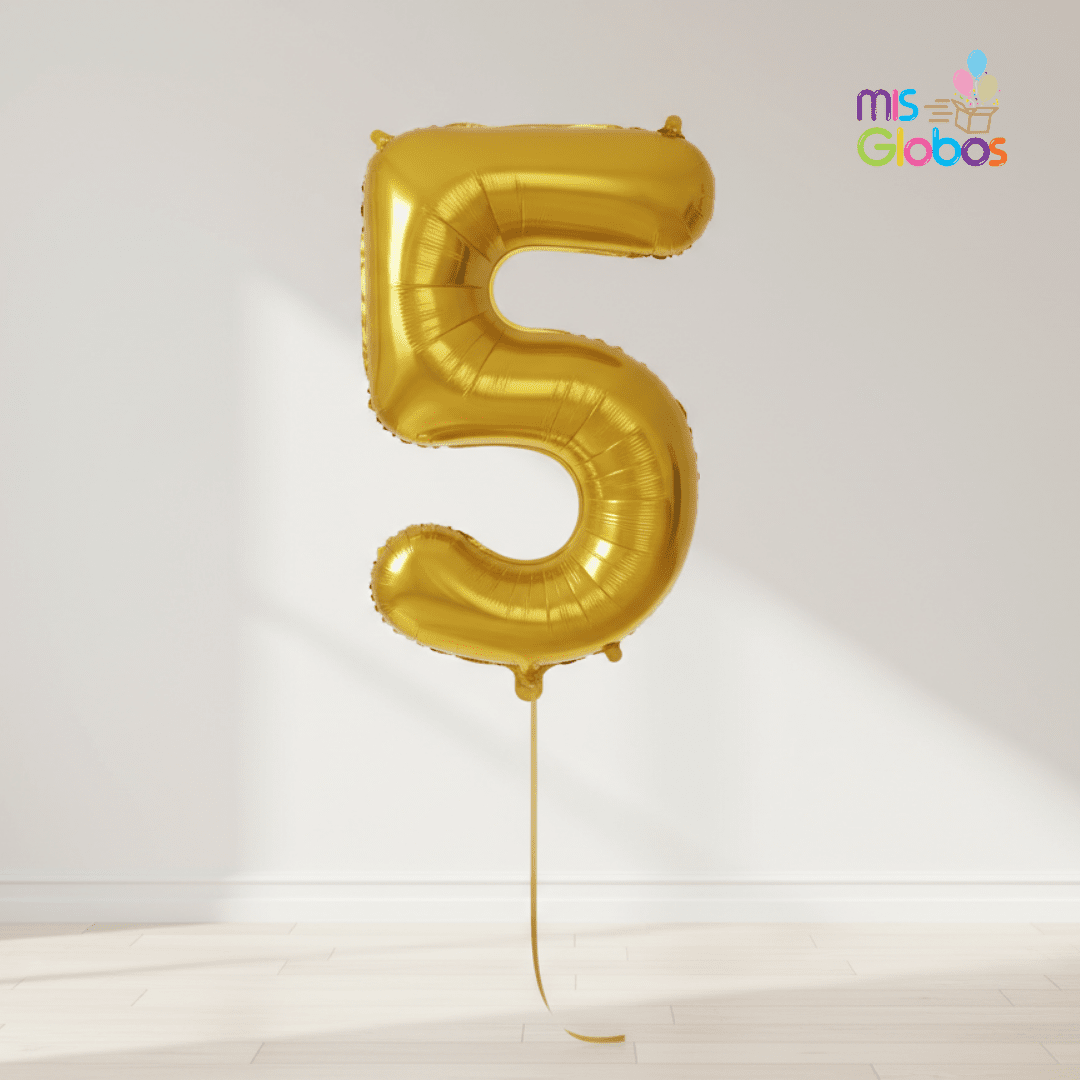 Globo Número Oro 86 Cm