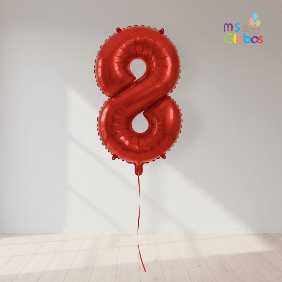 Globo Número Rojo 86 Cm