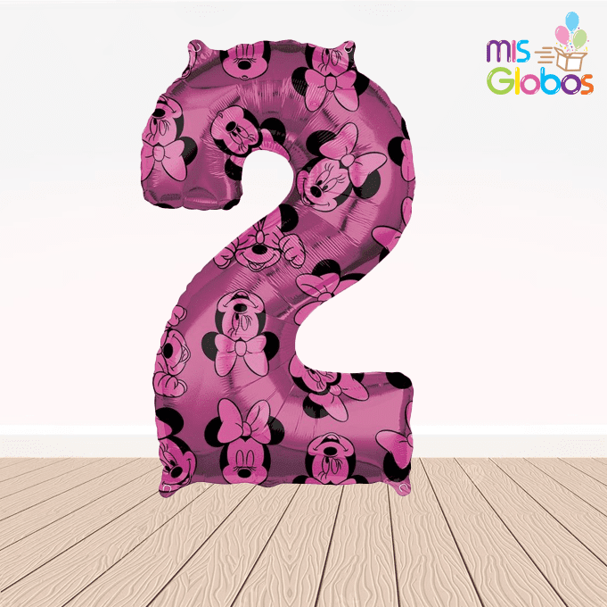 Globo Número Rosa Minnie 66 cm