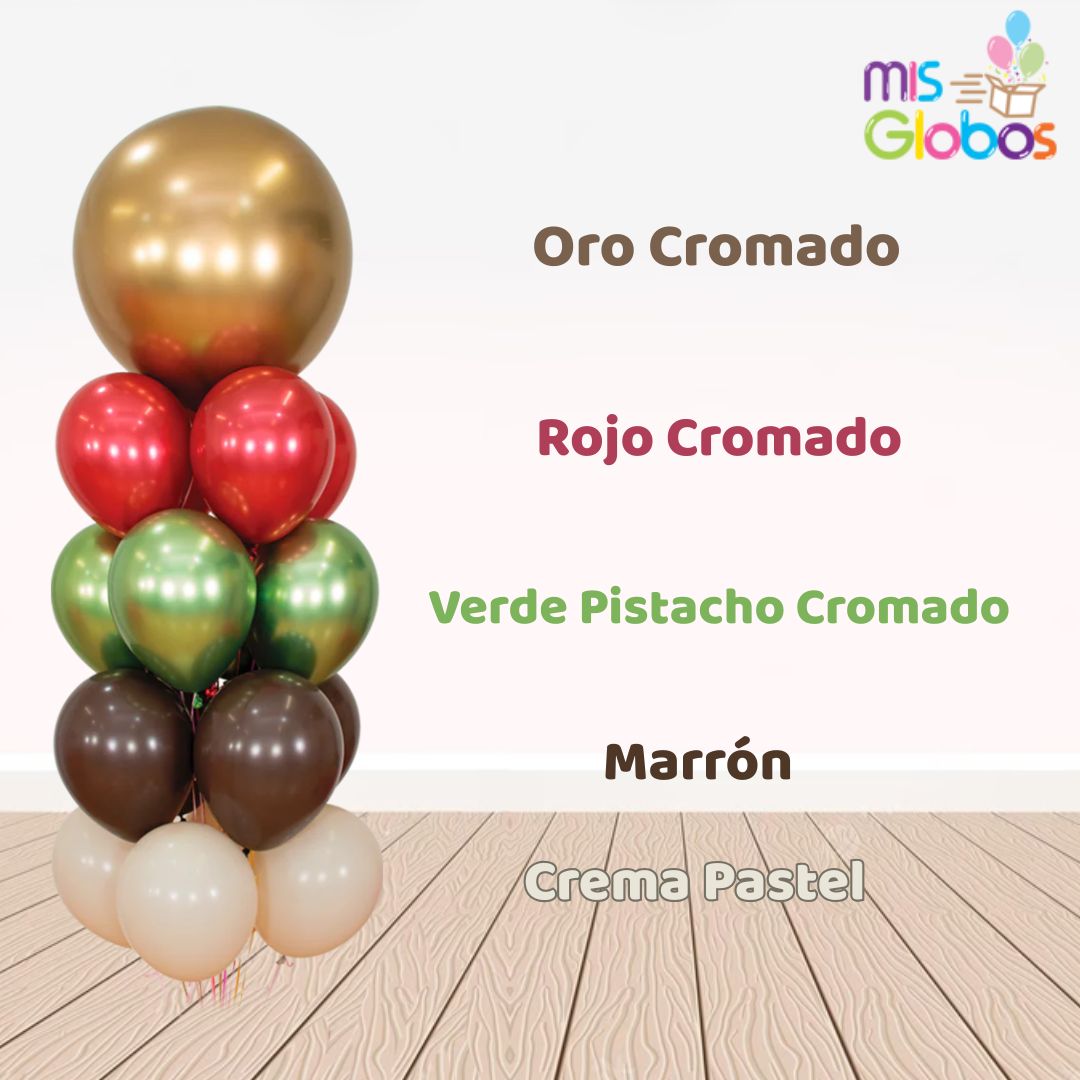 Globo Crema Pastel hinchado con Helio por unidades.