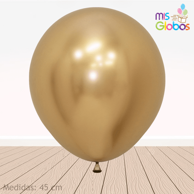 Globo Oro Cromado hinchado con Helio por unidades. - Mis Globos