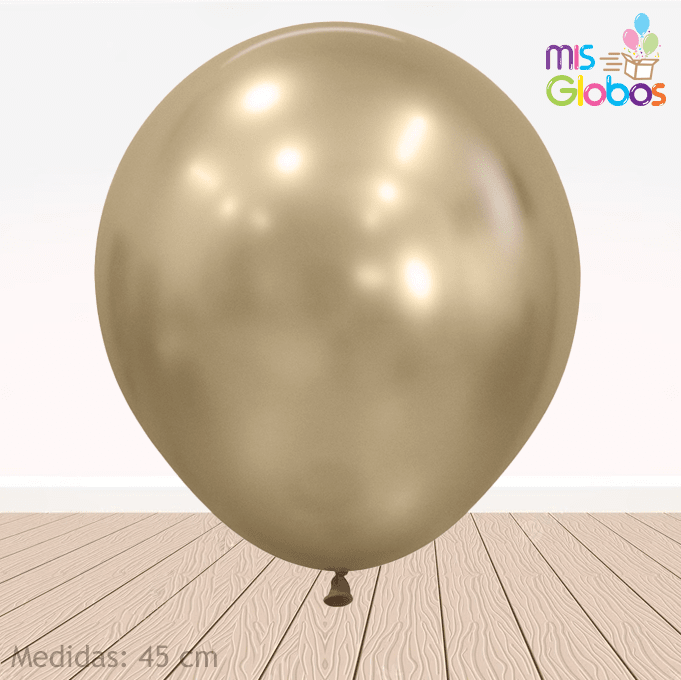 Globo Oro Silk hinchado con Helio por unidades. - Mis Globos