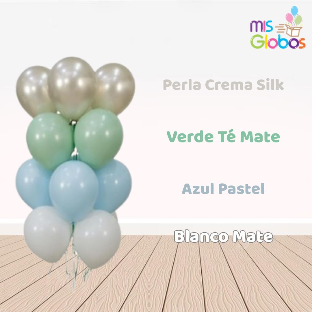 Globo Perla Crema Silk hinchado con Helio por unidades.