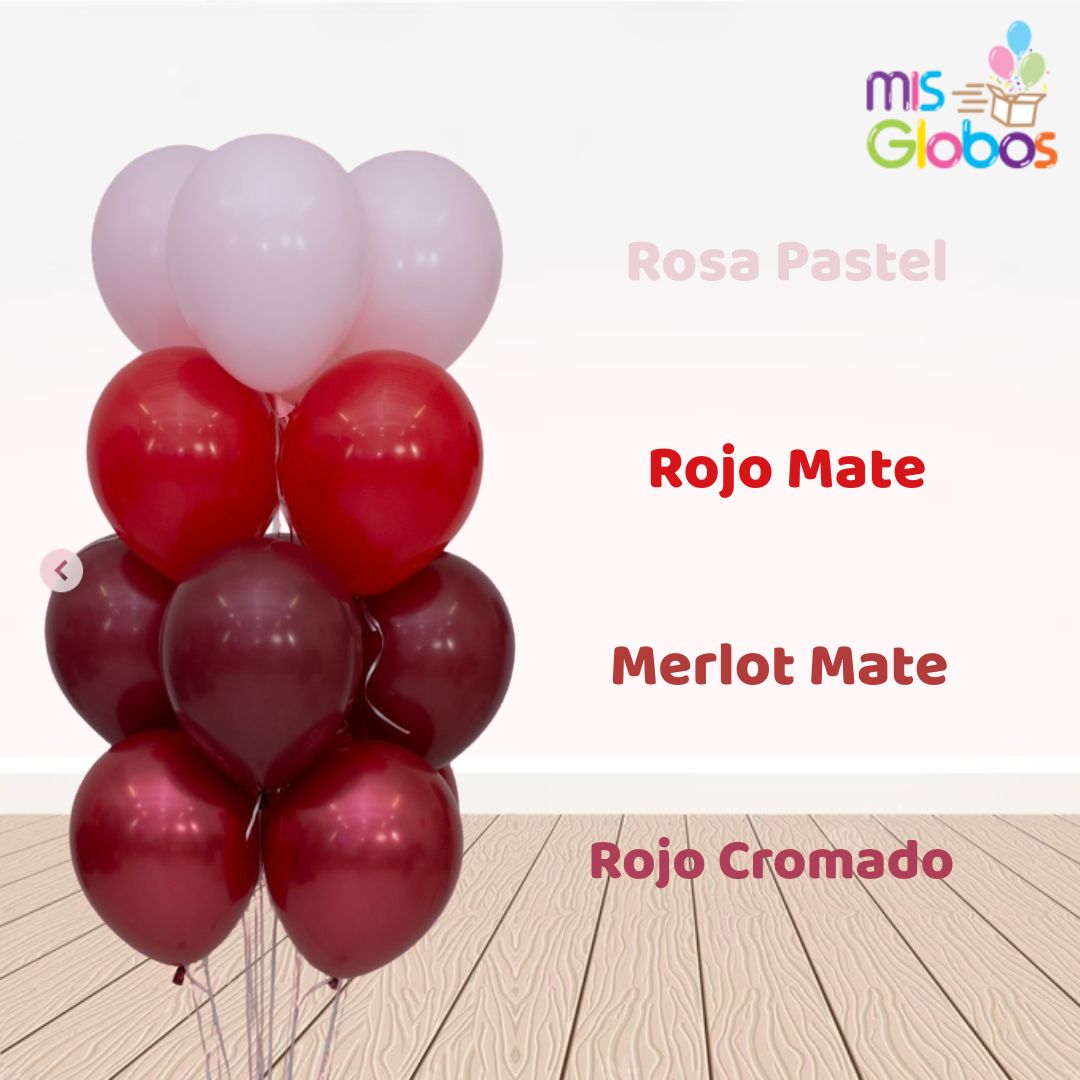 Globo Rosa Pastel hinchado con Helio por unidades.
