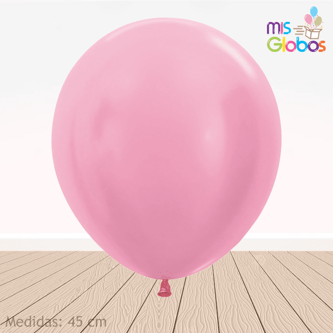 Globo Rosa Claro Metal hinchado con Helio por unidades.