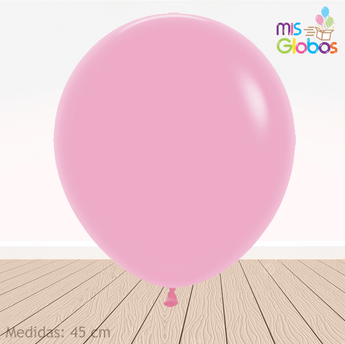 Globo Rosa mate hinchado con Helio por unidades. - Mis Globos