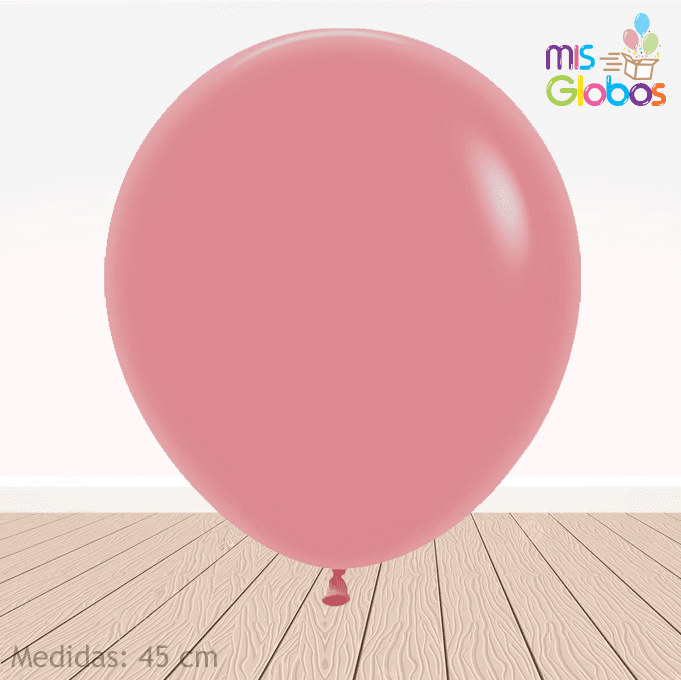 Globo Rosa Palo mate hinchado con Helio por unidades. - Mis Globos