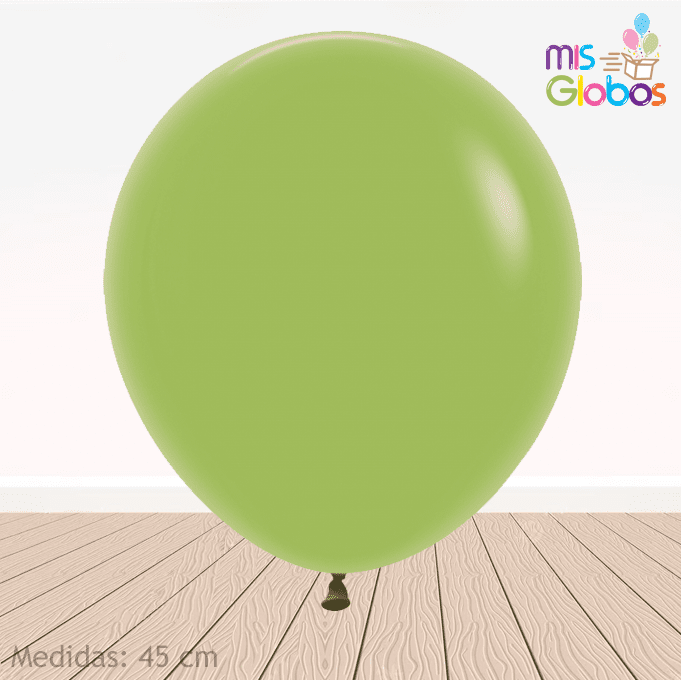 Globo Verde Lima mate hinchado con Helio por unidades. - Mis Globos
