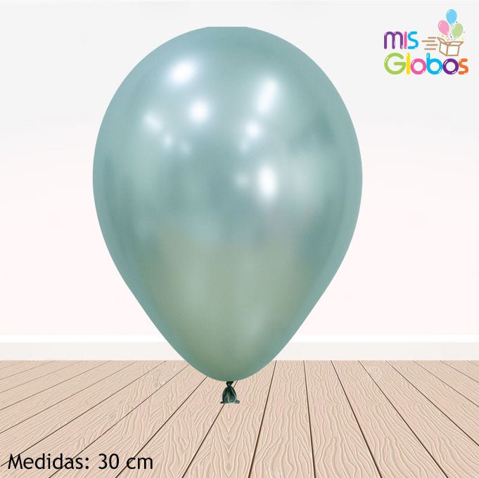 Globo Verde Menta Silk hinchado con Helio por unidades.