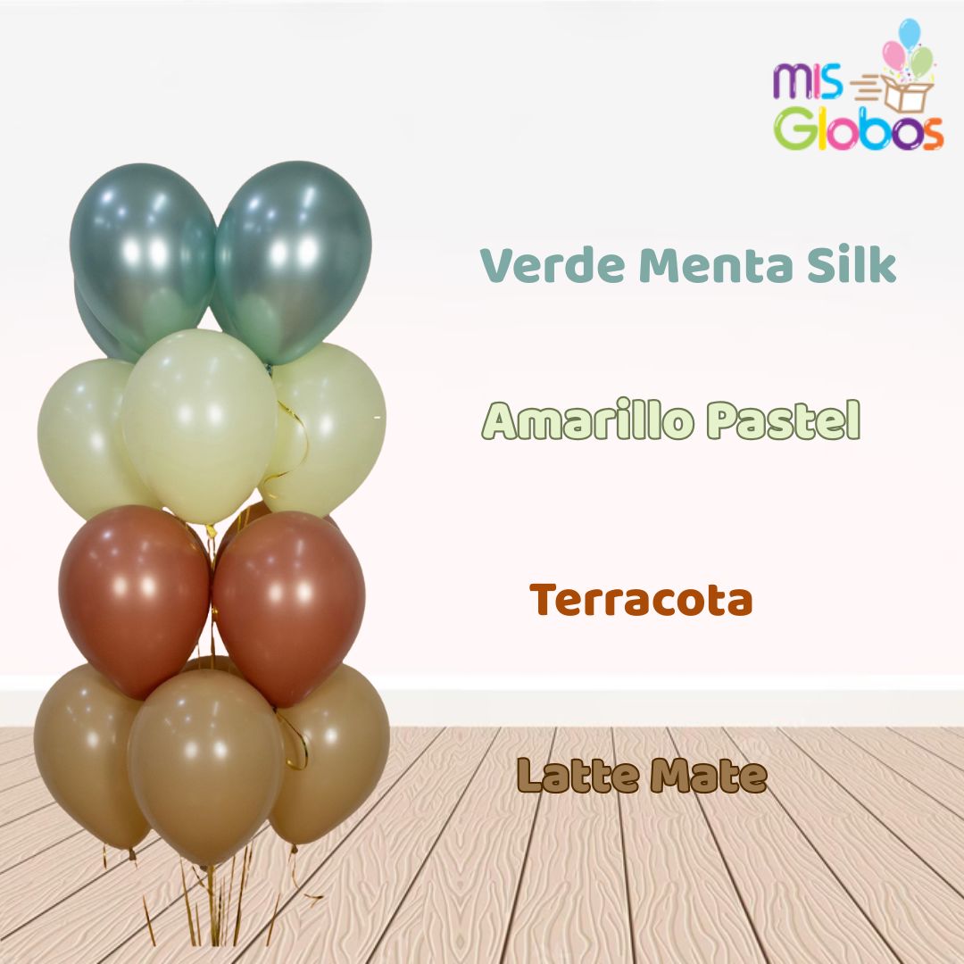 Globo Latte mate hinchado con Helio por unidades.