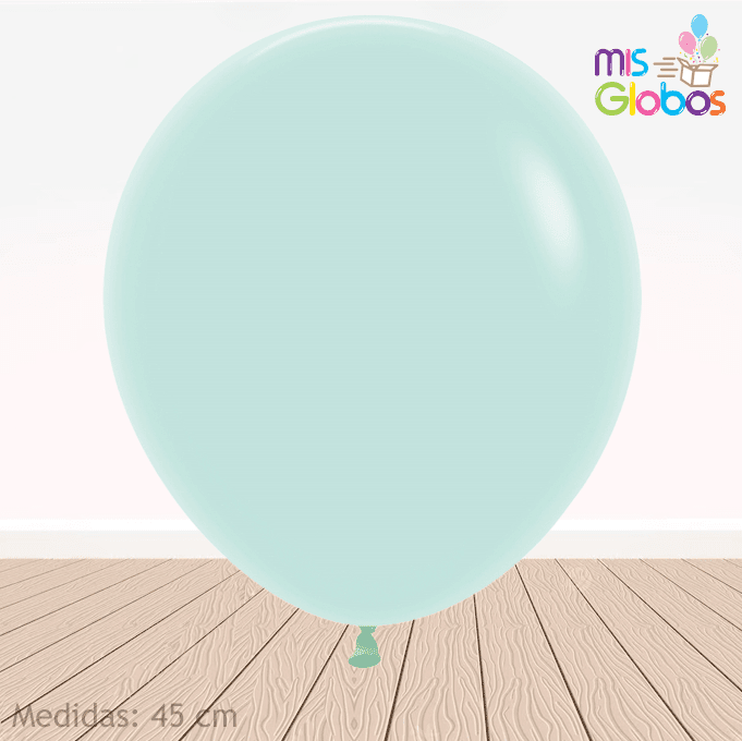 Globo Verde Pastel hinchado con Helio por unidades.