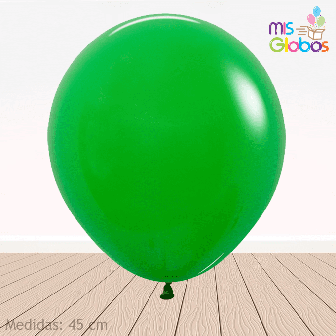 Globo Verde Trébol mate hinchado con Helio por unidades. - Mis Globos