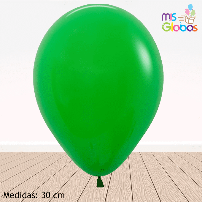 Globo Verde Trébol mate hinchado con Helio por unidades. - Mis Globos