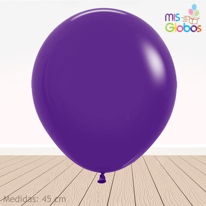 Globo Violeta mate hinchado con Helio por unidades.