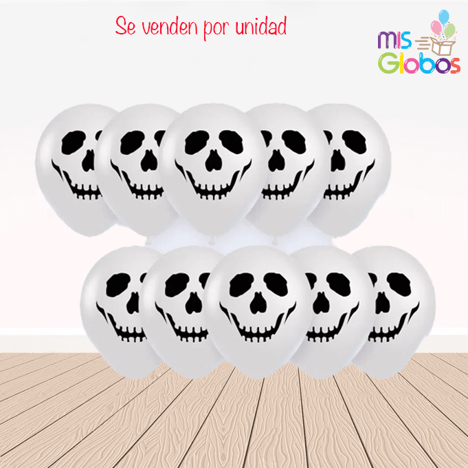 Globos látex Cara esqueleto