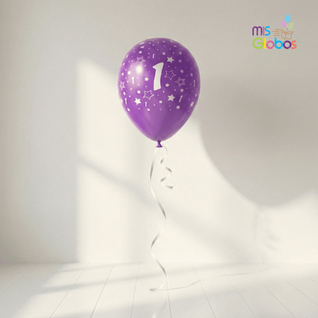 Globos látex con el Nº 1 - Mis Globos