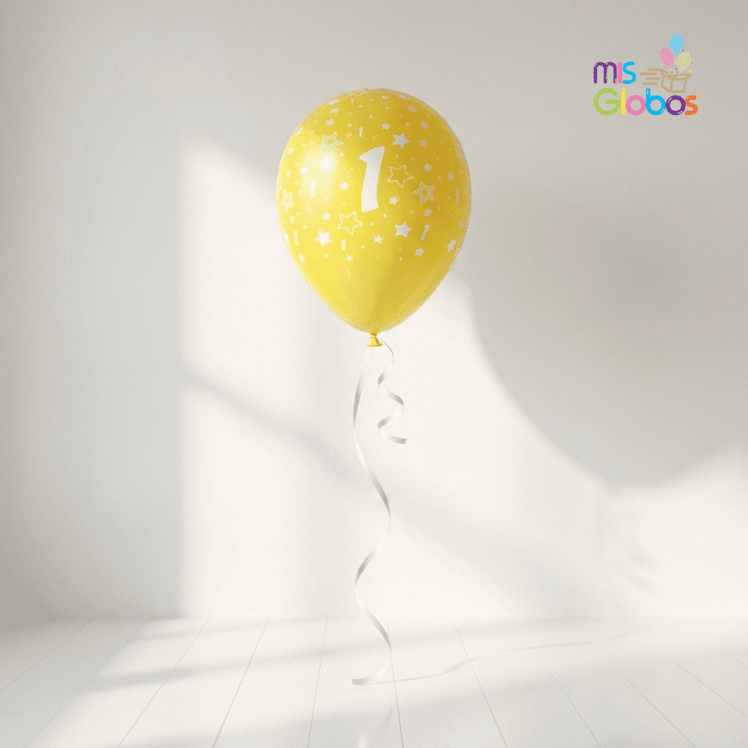 Globos látex con el Nº 1 - Mis Globos