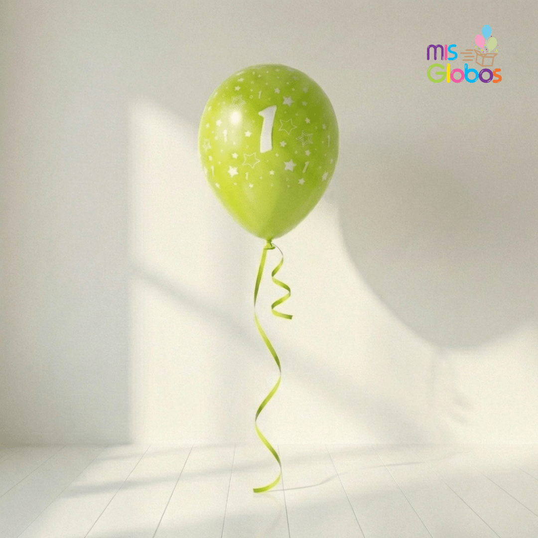 Globos látex con el Nº 1 - Mis Globos