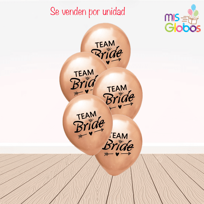 Globos látex Equipo de la Novia