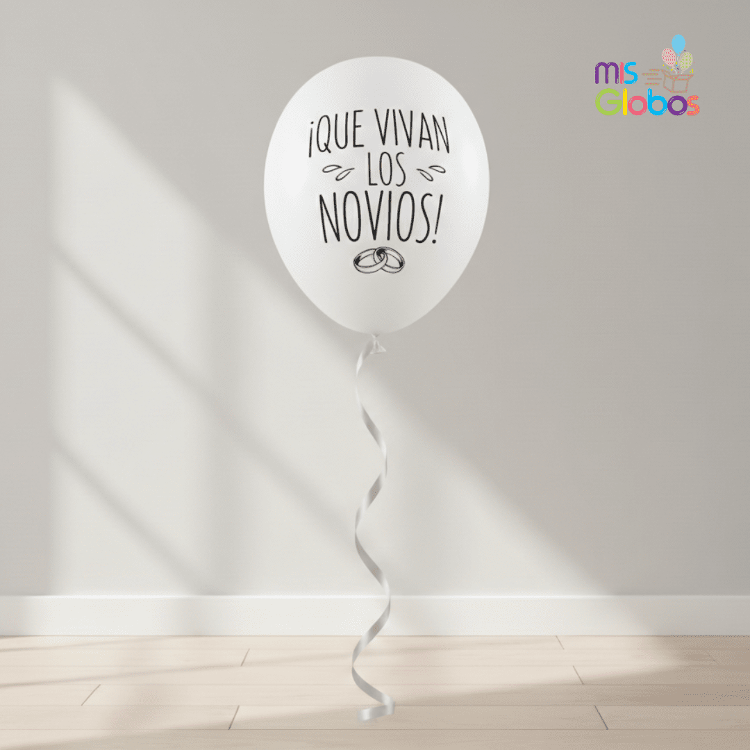 Globos látex frases de boda