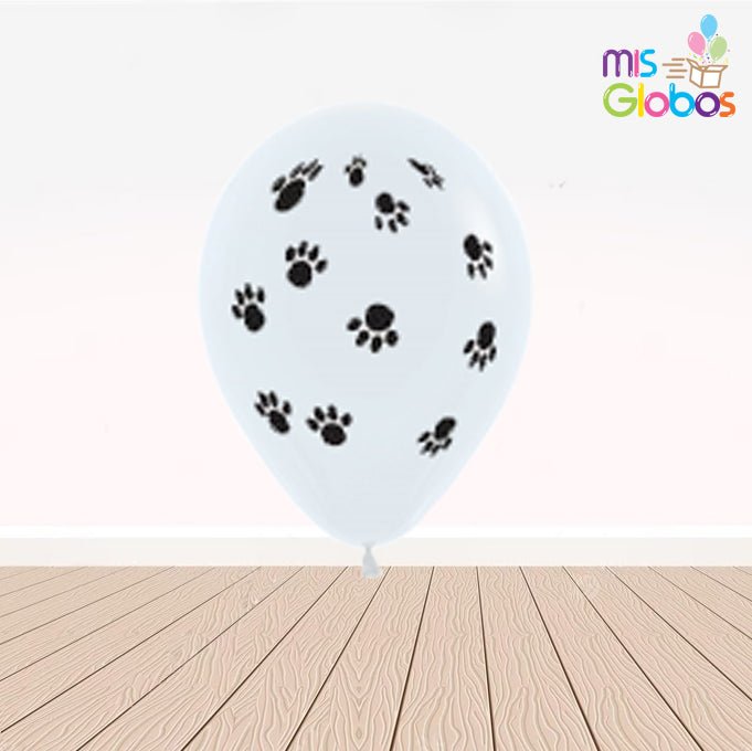 Globos látex Huellas - Mis Globos