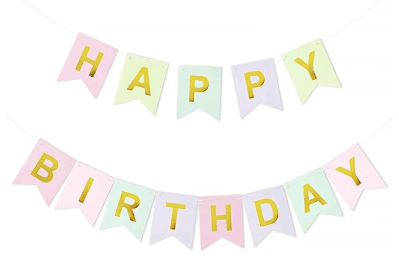 Guirnalda Happy Birthday Multicolor pastel - Mis Globos