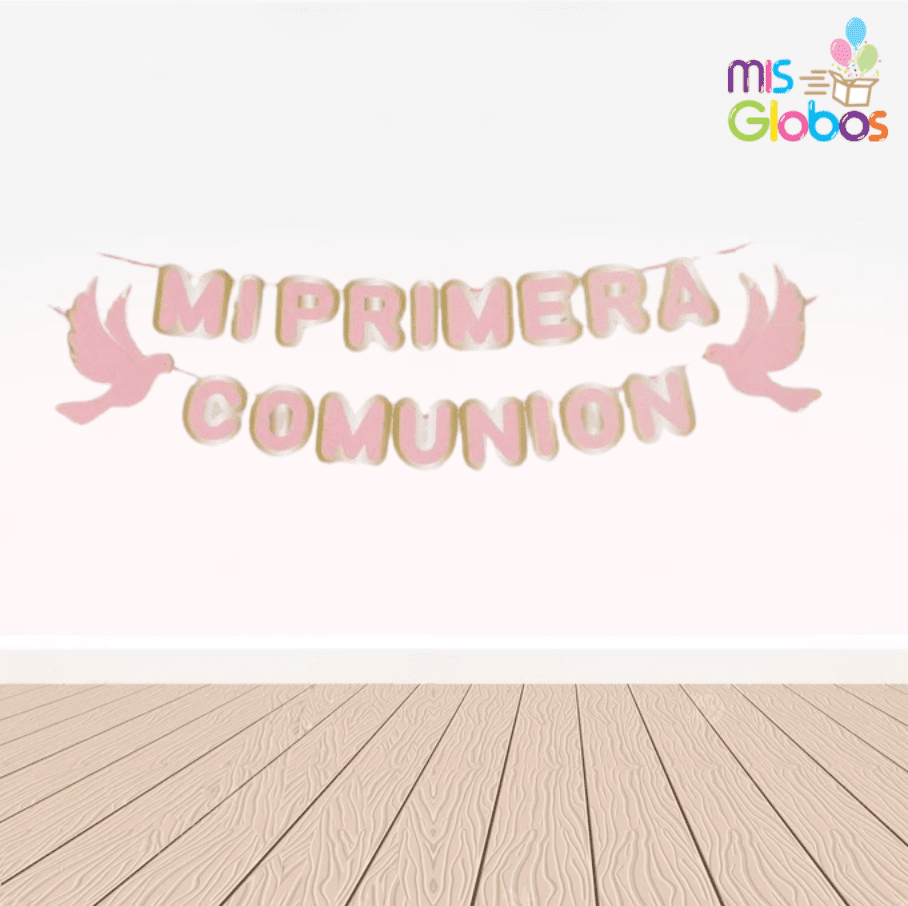 Guirnalda Mi Primera Comunión Rosa
