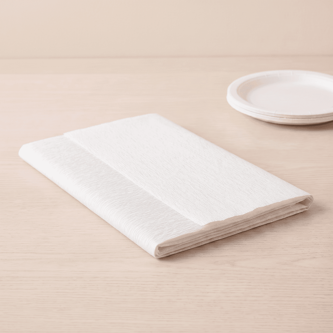 Mantel rectangular papel Blanco