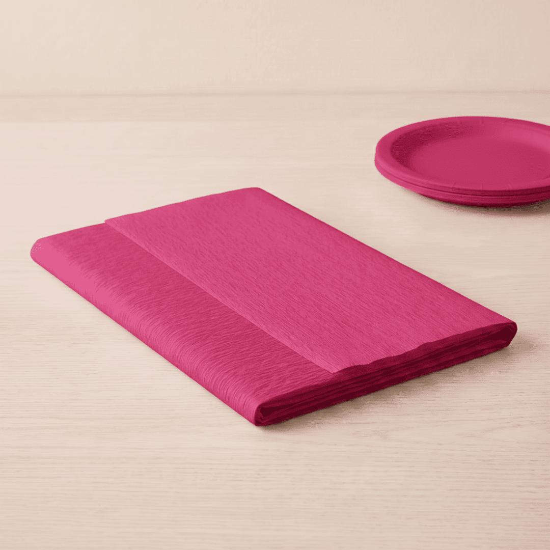 Mantel rectangular papel Fucsia