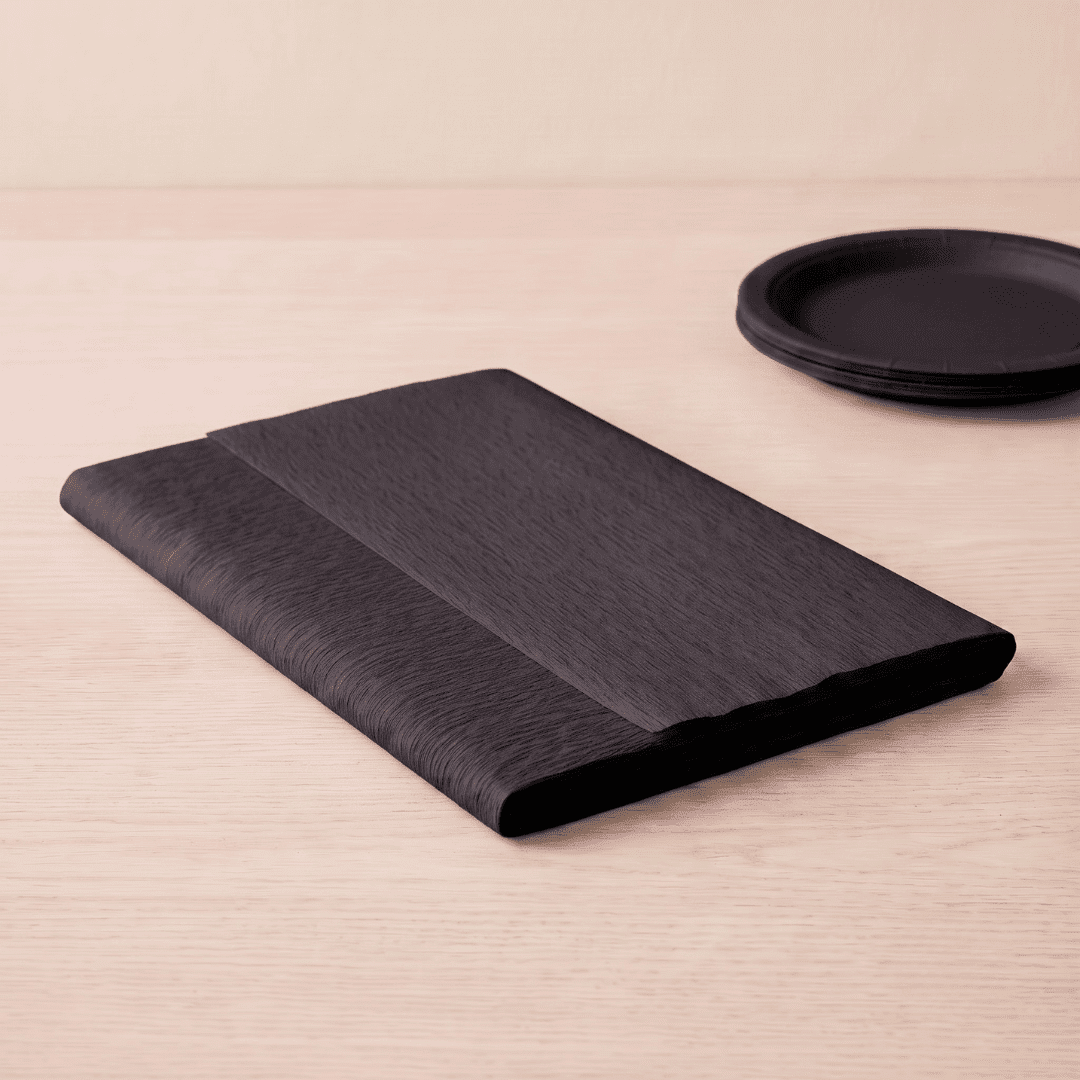 Mantel rectangular papel Negro