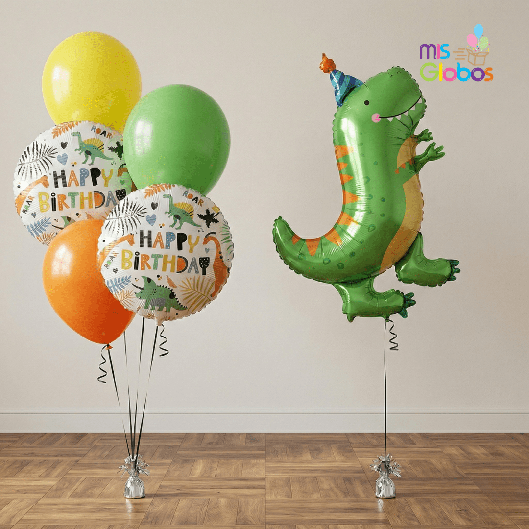 Pack Cumpleaños Animado Dinosaurio - Mis Globos