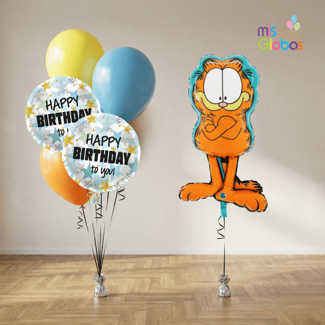Pack Cumpleaños Animado Garfield - Mis Globos