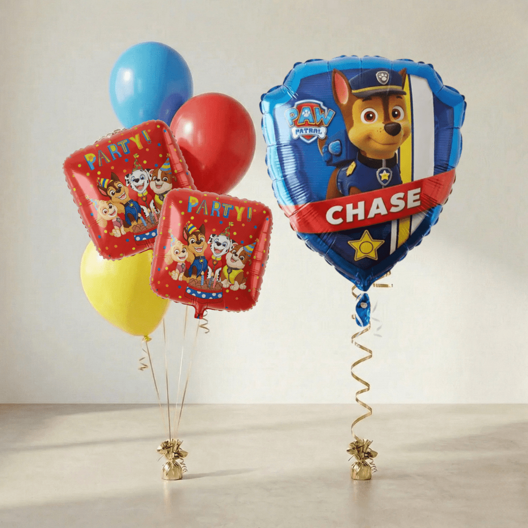 Pack Cumpleaños Animado Patrulla Canina Chase - Mis Globos
