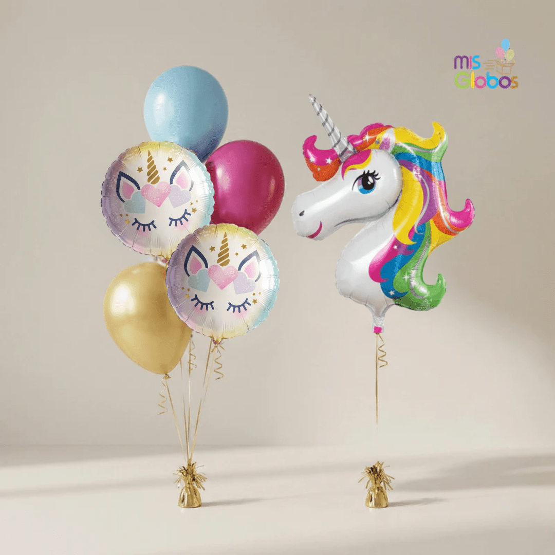 Pack Cumpleaños Animado Unicornio - Mis Globos