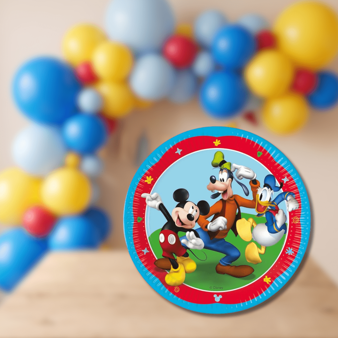 Platos grandes de Mickey 23 cm | 8 unidades - Mis Globos