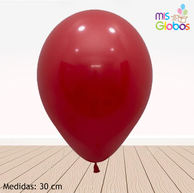 Globo Rojo Imperial mate hinchado con Helio por unidades.