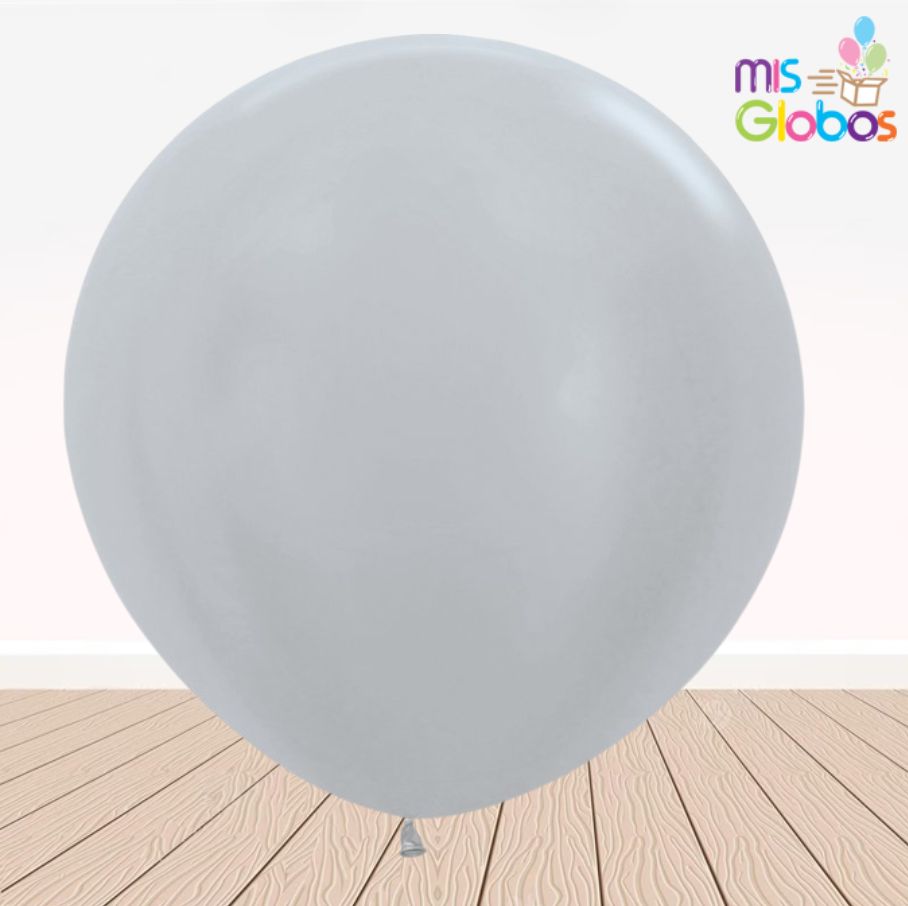 Globo GIGANTE Plata Metal
