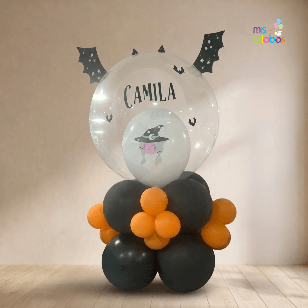 Ramo Burbuja Brujita y Murciélagos 3D