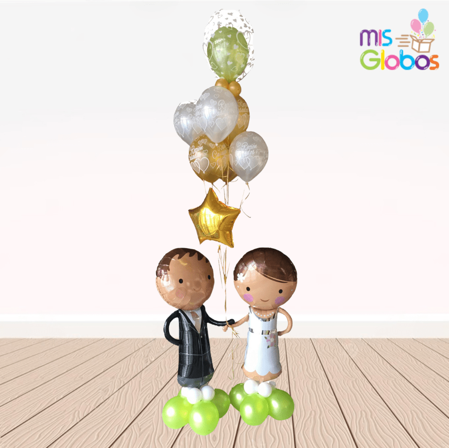 Ramo de globos Boda base novios