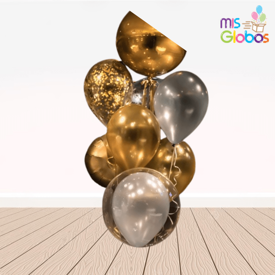 Ramo de globos Boda Brilliant Chrome